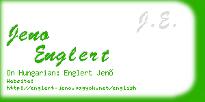 jeno englert business card
